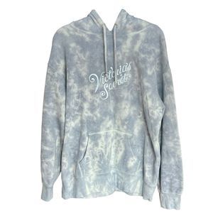 Victoria's Secret Light Blue Tie Dye Hoodie Womens Small